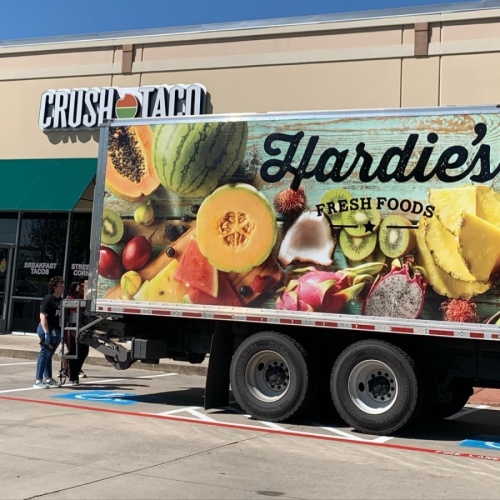 Crush Taco will partner with Hardie’s Fresh Foods on April 4 to offer boxes filled with hard-to-find produce and foods, such as tomatoes, onions, garlic, lettuce mixes, eggs and chicken. (Courtesy Crush Taco)