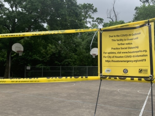 The "Stay Home-Work Safe" order in Harris County also prohibits residents from playing on public playgrounds and using public basketball courts. (Shawn Arrajj/Community Impact Newspaper)