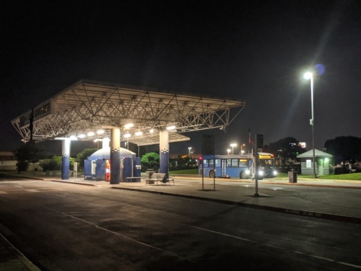 The city of Austin will begin construction on several intersection improvements near the North Lamar Transit Center, pictured here, in North Austin. (Iain Oldman/Community Impact Newspaper)