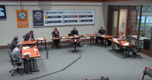 McKinney City Council convened for a meeting April 3. (Screenshot via video)
