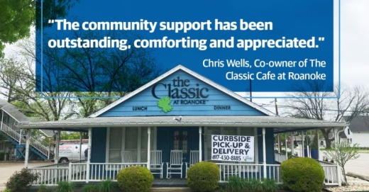 The Classic Cafe was forced to go from white-tablecloth fine dining to curbside pickup and delivery within three days. (Katherine Borey/Community Impact Newspaper)