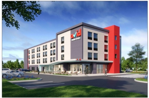 An 89-room Avid Hotel in Round Rock, which was originally slated to open in February, is now expected to open in July, according to Wurzel Builders. (Rendering courtesy Avid Hotels)