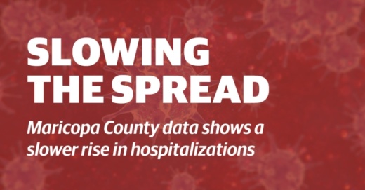County health officials are seeing a slower rise in hospitalizations. (Graphic by Community Impact Newspaper)