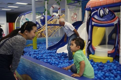 




Wendy Lee, one of the owners of Fun N Play Indoor Playground, interacts with a child in the ball pit. Lee opened the playground on Grant Road in Cypress with her friend Momo Chen in 2018. (Photos by Shawn Arrajj/Community Impact Newspaper)