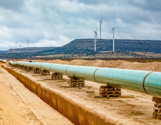 Construction has started on the western end of the Permian Highway Pipeline. (Courtesy Kinder Morgan)