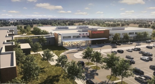 Raytheon Technolodies expects to complete a new facility at its Space and Airborne Systems headquarters in McKinney in late 2020. (Rendering courtesy Raytheon Technologies)