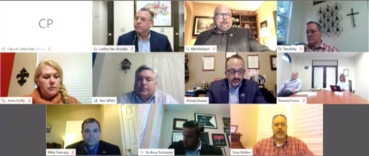 Cedar Park City Council approved the Small Business Assistance Program agreement between the city and the Cedar Park Chamber of Commerce at its April 9 meeting. (Screenshot)