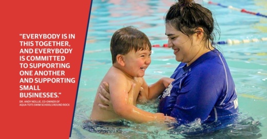 “Just to be recognized as an important contributor to the Round Rock community—we teach tens of thousands of little kids to swim in our little swim school there," said Dr. Andy Neillie, Aqua-Tots Swim Schools Round Rock co-owner. "It just felt right.”