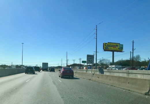 While the Stassney Lane bridge opened Jan. 8, construction in the area on I-35 in South Austin continues. (Nicholas Cicale/Community Impact Newspaper)