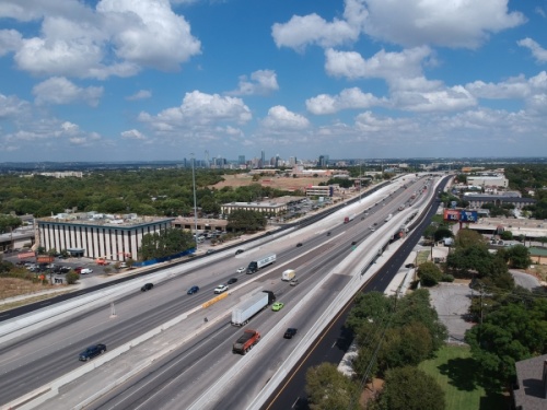 New ramps onto I-35 were constructed near Oltorf Street this winter.  (Courtesy Texas Department of Transportation)