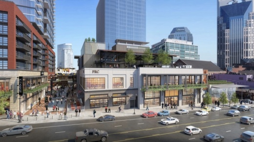 More than 20 retail and dining concepts are planned for the new development in downtown Nashville. (Courtesy Fifth + Broadway)