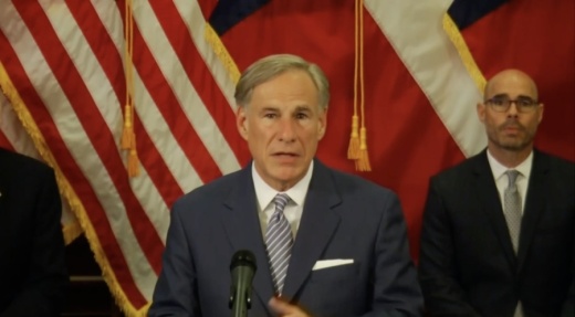 Gov. Greg Abbott announced new guidelines to reopen Texas economy with caution. (Screenshot of April 17 press conference)
