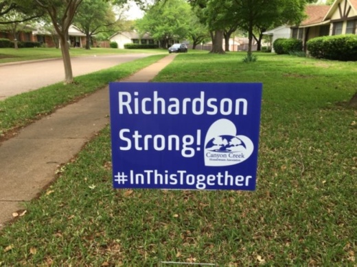 Residents are supporting the Richardson Strong initiative by purchasing signs for their yards. (Courtesy Warren Caldwell)