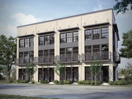 The Depot Townhomes will bring 80 units to a 3.7-acre site near downtown Round Rock. (Rendering courtesy InTown Homes)