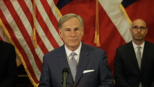 Gov. Greg Abbott announced new guidelines to reopen the Texas economy with caution. (Screenshot of April 17 livestream)