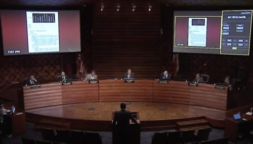 The public can watch the council meeting online as well as participate via telephone or email. In-person attendance is not recommended due to the ongoing coronavirus pandemic. (Screenshot courtesy city of Frisco)