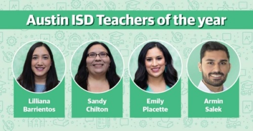 Austin ISD announced its four teacher of the year winners April 17. (Source: Austin ISD/Community Impact Newspaper)