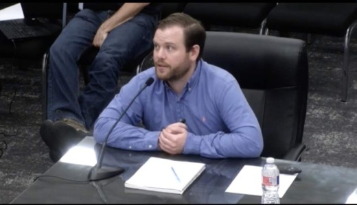 Sam Ray, Hutto director of public works and engineering, presented on some key highlights from the city's mobility master plan at council's April 16 meeting. (Screenshot courtesy city of Hutto)