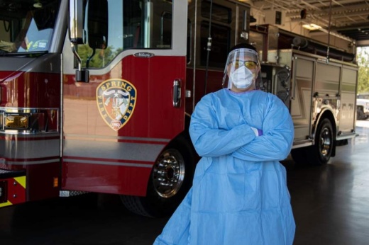 Thanks to a $5,000 grant for personal protective equipment, or PPE, that ExxonMobil pledged April 15, Logan said SFD will be able to replenish its PPE stock, including masks, gloves, surgical gowns and eye protection. (Courtesy Spring Fire Department)