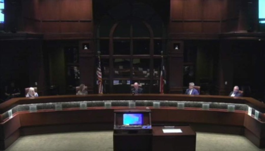 The Colleyville City Council met both in person and online on April 21. (screenshot courtesy city of Colleyville)