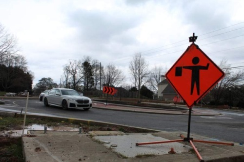 Final paving on Rucker Road could be completed before May 1 as long as weather permits, Alpharetta city officials said in a Facebook post April 21. (Kara McIntyre/Community Impact Newspaper)