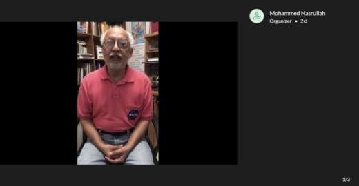 Mohammed Nasrullah is raising money for the Houston Food Bank through a 48-hour fast, documenting his experience on a GoFundMe page. (Screenshot of April 21 video)