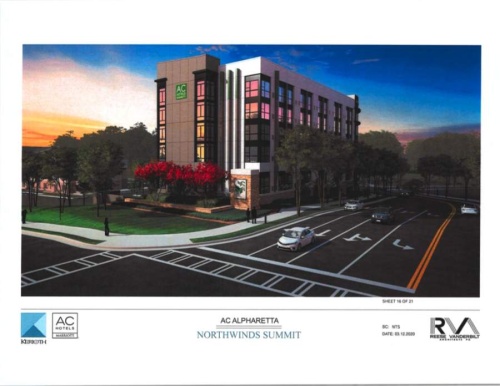 A new AC Hotel by Marriott hotel is coming to the city of Alpharetta. (Rendering courtesy city of Alpharetta)