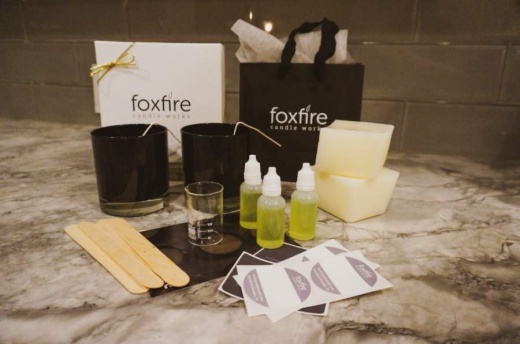 The business randomly selects one nominated health care provider each week to receive a free, customized candle-making kit with selected scents. (Courtesy Foxfire Candle Works)