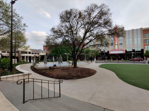 The Market Street shopping center in The Woodlands is one of countless community centers that has sat empty for weeks amid temporary business closures due to official stay-at-home orders and social distancing guidelines. (Ben Thompson/Community Impact Newspaper)