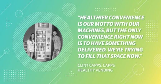The company is delivering snacks and drinks to homes in Austin, Cedar Park, Round Rock, Pflugerville and Sunset Valley. (Courtesy Capps Healthy Vending)