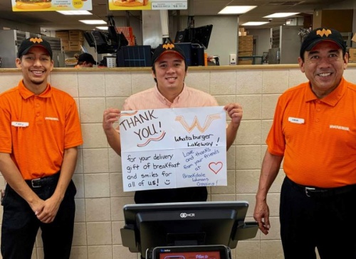 Lakeway's Whataburger location has been making donations to various essential employees. (Courtesy Michael Benitez)