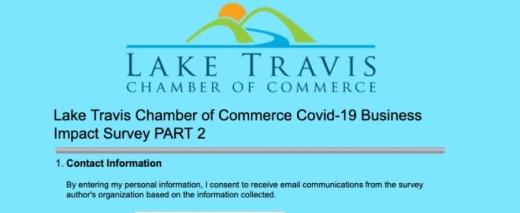 The Lake Travis Chamber of Commerce Covid-19 Business Impact Survey also asks business owners questions based on federal assistance they have sought as well as on the status of any federal assistance applications and how much money they requested. (Screenshot courtesy Lake Travis Chamber of Commerce)