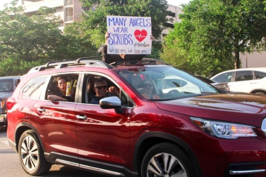 Bannockburn Church organized a Hero Care Car Parade on April 20. (Courtesy Bannockburn Church)
