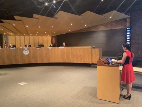 Much of Yung Koprowski's interview with the Gilbert Town Council on March 17 focused on her transportation experience. She was appointed to council April 21. (Courtesy Town of Gilbert)