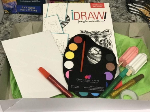 DIY art kits can come with a variety of materials based on interests and age. (Courtesy Frisco Family Arts)