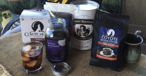 The coffee company has ramped up its home delivery and online orders for coffee bags, pods and cold brew. (Courtesy Coyote Moon Coffee)