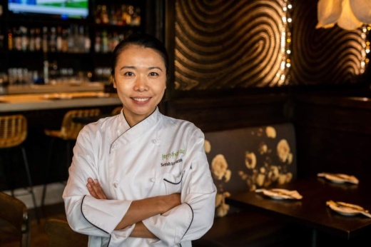 Lemongrass Cafe's Chef Srifah “Fah” Vorarittinapa will welcome guests back May 1 with patio seating only. (Photos by Nathan Colbert/Community Impact Newspaper)