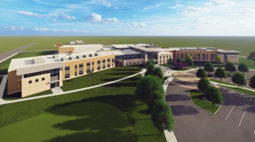Pflugerville ISD on May 1 announced Jorge Franco will serve as the first-ever principal at the district's seventh middle school. The middle school, which is currently under construction, will open to students in fall 2021. (Rendering courtesy Pflugerville ISD)