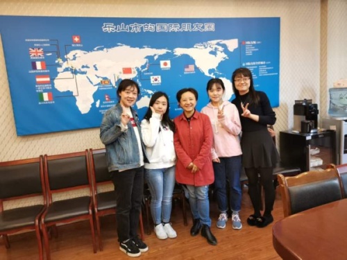 Chen Yingli (center) and her staff in Leshan, China's foreign affairs office offered Gilbert a donation of 100 N95 face masks. (Courtesy Gilbert Sister Cities)