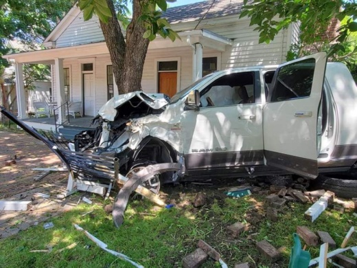 John Faires House at Chestnut Square was damaged after a vehicle struck it May 2. (Courtesy Chestnut Square)