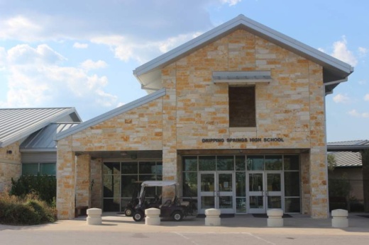 A photo of the facade of Dripping Springs High School