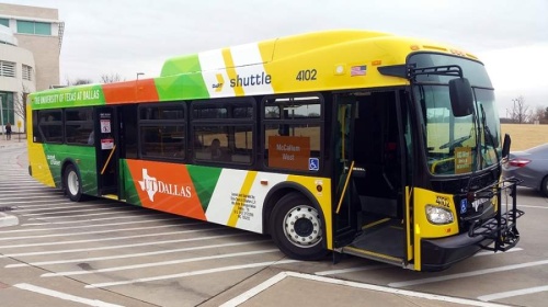 The Comet Cruiser at The University of Texas at Dallas is one of Dallas Area Rapid Transit's highest performing buses, according to the transit agency. (Courtesy DART)