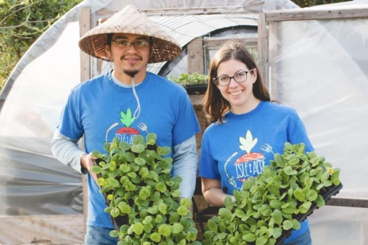 Pete and Becky Tamez started Isle Acre Farms to serve their family and other families safe, fresh produce. (Courtesy Isle Acre Farms)
