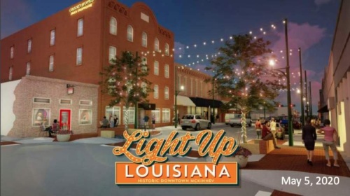This rendering shows the vision behind the improvements to Louisiana Street in McKinney. (Rendering courtesy city of McKinney)