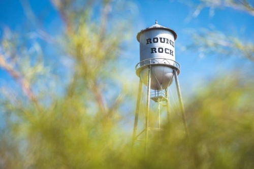 In honor of the class of 2020, the city of Round Rock will light up its historic water tower with the colors of Round Rock ISD's high schools. (Courtesy city of Round Rock)