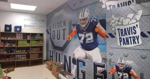 Travis' Food Pantry at Huffman Elementary feeds roughly 100 families per week as of April 28. (Courtesy Grace Church)