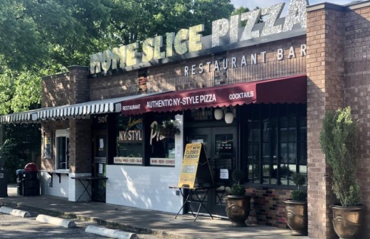 The Home Slice Pizza location on E. 53rd St. is closed temporarily. (Jack Flagler/Community Impact Newspaper)