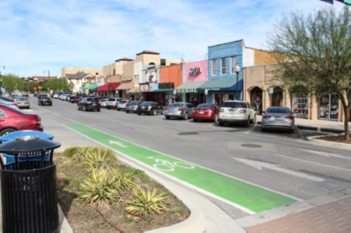 San Marcos City Council members approved an emergency ordinance May 5 that will allow businesses in downtown San Marcos to use parklets for commercial use. (Anna Herod/Community Impact Newspaper)