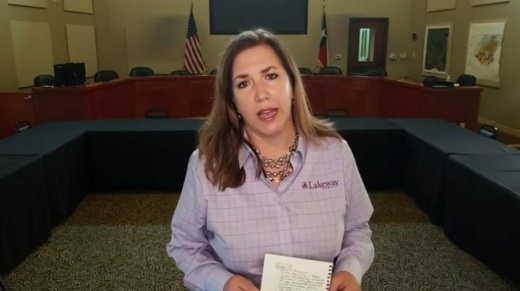Lakeway Mayor Sandy Cox updated the community in a May 7 broadcast. (Courtesy city of Lakeway)