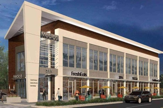 This is a rendering of the mixed-use project coming to 215 Westheimer Road, Houston, designed by Identity Architects. (Courtesy Davis Commercial)